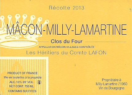 Mâcon Milly Lamartine Clos du Four